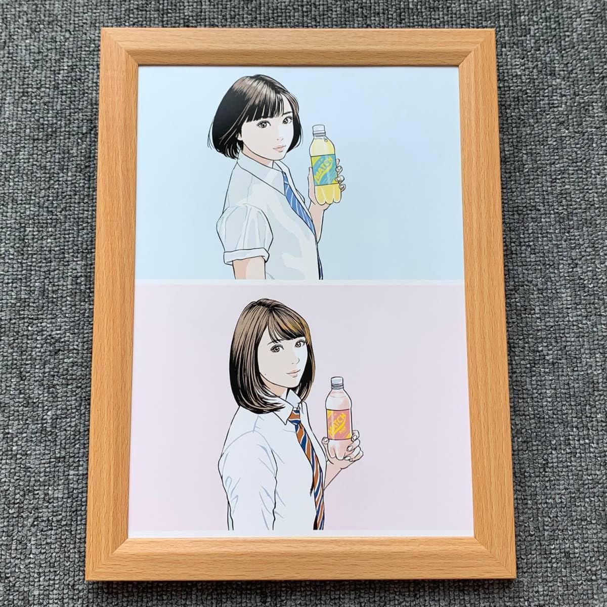 Amazon.co.jp: □江口寿史『MATCH 広瀬すず広瀬アリス』B5サイズ 額